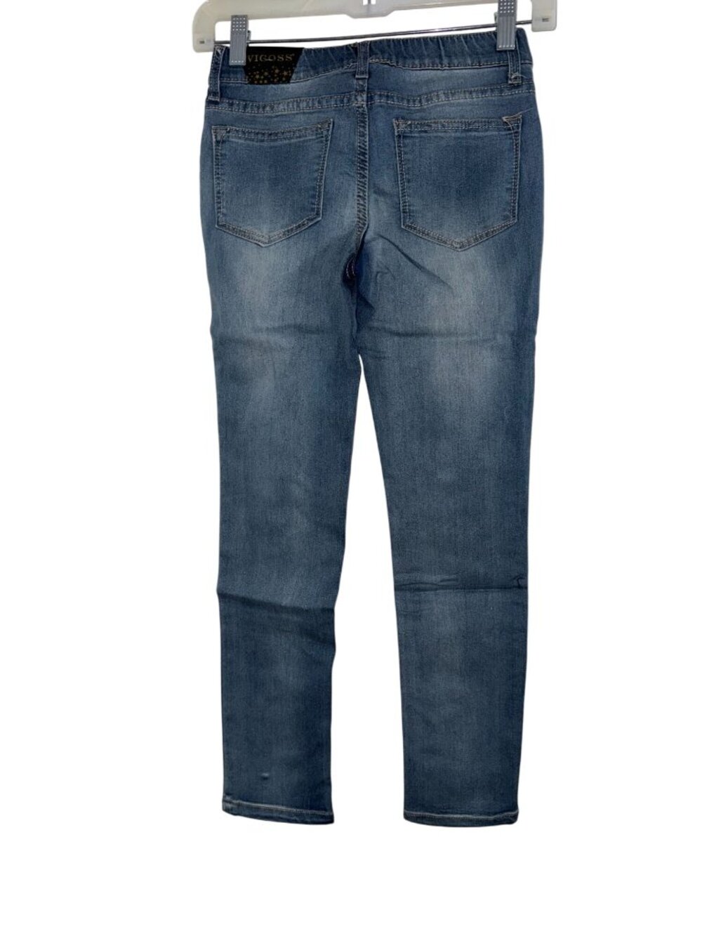 Vigoss Girls Size 10 Medium Vintage Stretch Denim Jeans With Pom-Pom Details - Picture 8 of 8